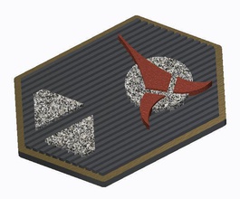 klingon badge star trek pinshape cosplay progettazione concorso stella disegno 3d startrek 3d print model - Mito3D
