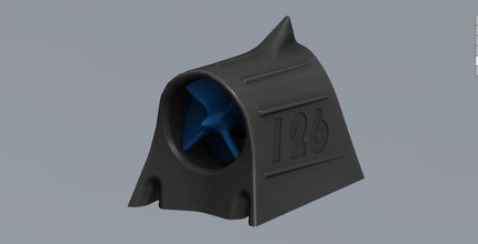 mini capot turbine pinshape Conception 3d 3d print model - Mito3D