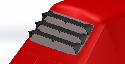 spoiler shader vetro posteriore pinshape disegno 3d 3d print model - Mito3D