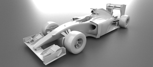 solid f1 race car maquette pinshape decorations decorative race-car racecar 3d print model - Mito3D