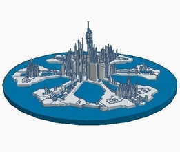 stargate ville l'atlantide l'eau soutien remix pinshape Conception 3d 3d print model - Mito3D