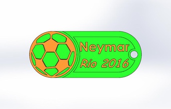 keychain-soccer player-neymar pinshape snkc-1 3d print model - Mito3D