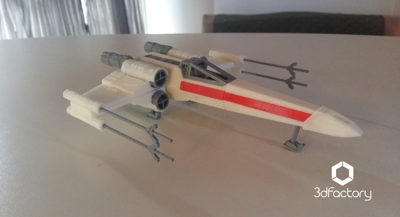 wing starfighter star wars 3dprintable 3dfactory brasil pinshape xwing starwars 3D print model - Mito3D