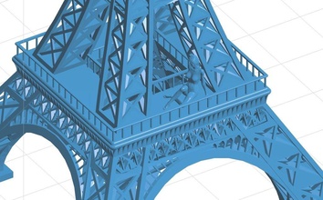 eiffel tower girl pinshape 3d-design 3d print model - Mito3D