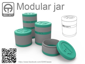 modulaire pot pinshape jar 3d print model - Mito3D