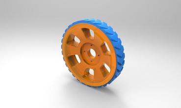roue printbots conçu 20g servos pinshape Conception 3d 3d print model - Mito3D