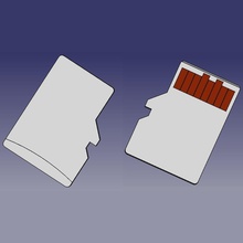 micro sd memory card pinshape 3d-design 3d print model - Mito3D