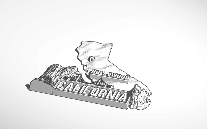 california magnete pinshape 3D print model - Mito3D