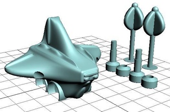 bebekler tema uzay gemisi pinshape disegno 3d 3d print model - Mito3D