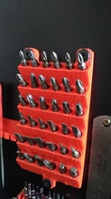 wall mounted screwdriver bit holder pinshape 3d-design 3d print model - Mito3D