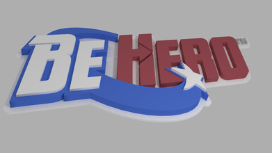 behero pinshape logotipo logo3d 3d print model - Mito3D
