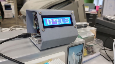 arduino clock pinshape lcd16x2 3d print model - Mito3D