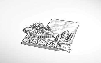 nevada imán nevera pinshape 3d print model - Mito3D