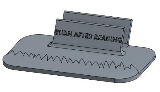 burn reading letter holder pinshape desk-organizers 3D print model - Mito3D