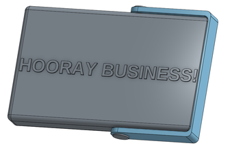 hooray negocios titular tarjeta pinshape negocio tarjetas 3d print model - Mito3D