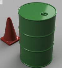 1 10 ítems escala 55gal tambor carretera cono pinshape losi vaterra axial objeto radiocontrolled 3d print model - Mito3D