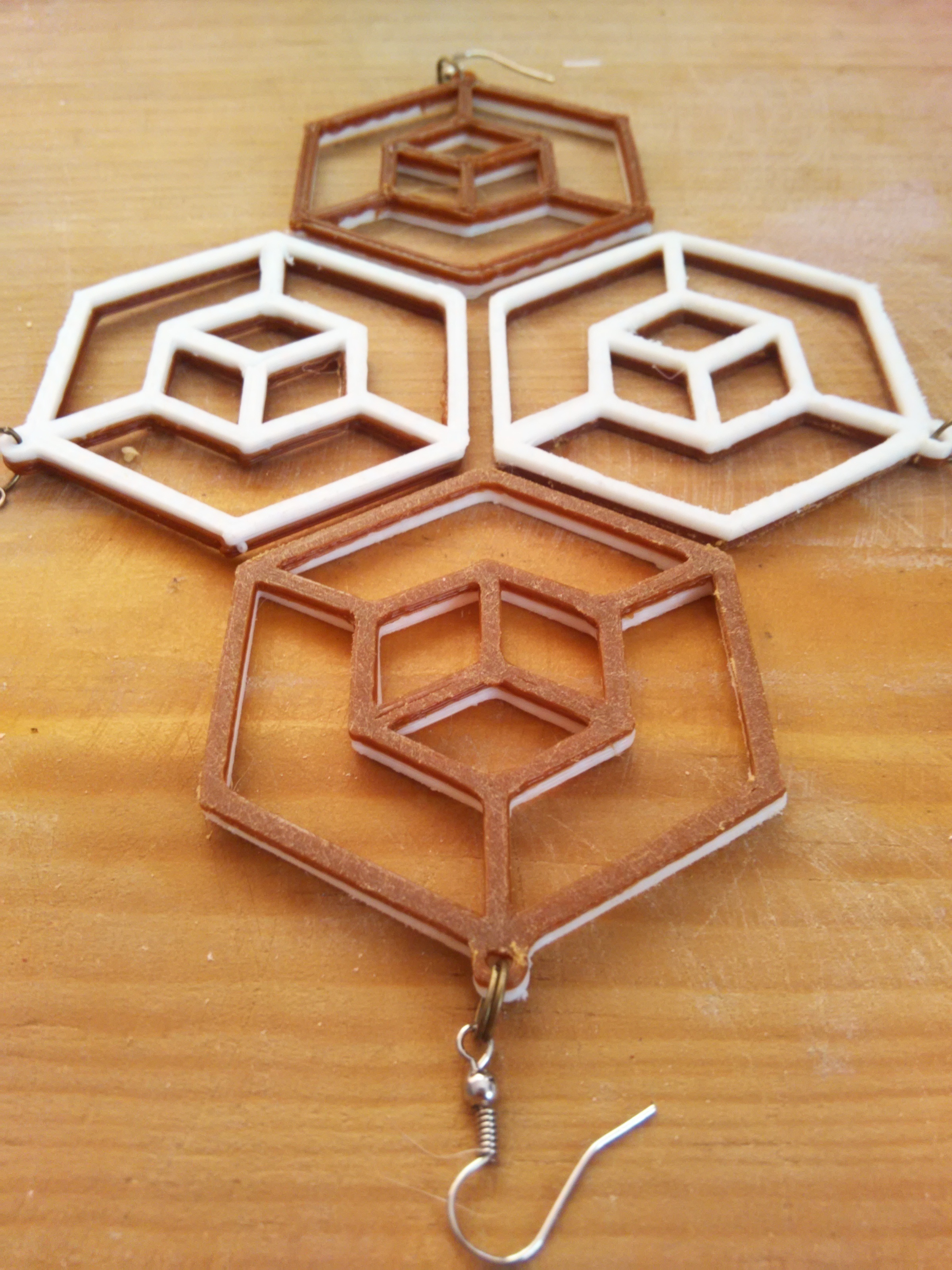 planos cubo pendiente pinshape 2d aretes 3D print model - Mito3D