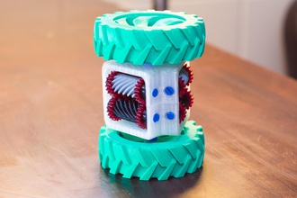 différentiel verrouillé lecteur pinshape engins hélicoïdale engrenage roues engrenages 3d print model - Mito3D