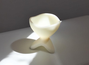 tulip cup pinshape design snack Frühstück Geschirr Halter Eier eggcup 3d print model - Mito3D