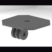 dslr gopro style mount pinshape 3d-design 3d print model - Mito3D
