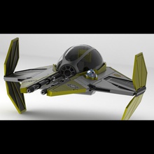 star wars jedi interceptor pinshape Conception 3d 3d print model - Mito3D