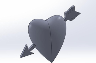 heart arrow pinshape 3d-design 3d print model - Mito3D