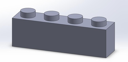 ladrillo lego 1x4 pinshape Diseño 3d 3d print model - Mito3D
