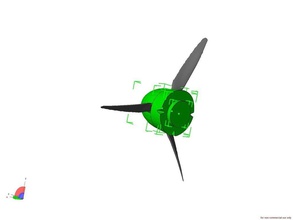3 blade propeller statische Modell 3d labprint me109 pinshape design 3d print model - Mito3D