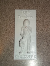 trick 'r' treaters sinal pinshape halloween decoração bruxas 3d print model - Mito3D
