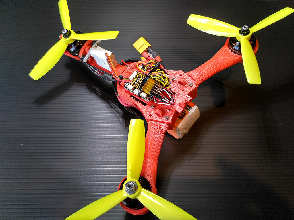 micro tricopter scrab elpet pinshape 3d design 3D print model - Mito3D