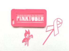 pinktober support breast cancer awareness month pinshape breast-cancer-awareness fight-cancer 3d print model - Mito3D