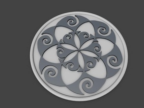 easy print koru disegno maori geometria sacra pinshape 3d 3d print model - Mito3D