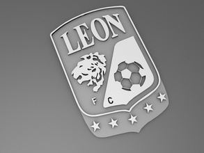 liga mx - leon easy print pinshape 3d-design 3d print model - Mito3D