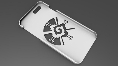 l'iphone 6 base cas aztèque faux ying yang pinshape Conception 3d 3d print model - Mito3D