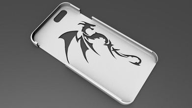 iphone 6 basic case tribal dragon pinshape 3d-design 3d print model - Mito3D