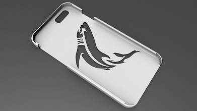 iphone 6 basic case tribal shark pinshape 3d-design 3d print model - Mito3D
