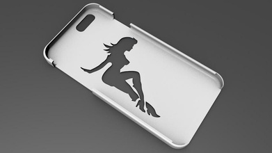 iphone 6 basic case mud flap girl pinshape 3d-design 3d print model - Mito3D