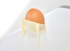 trípode huevo taza pinshape diseño utensilios cocina pie titular copa 3d print model - Mito3D
