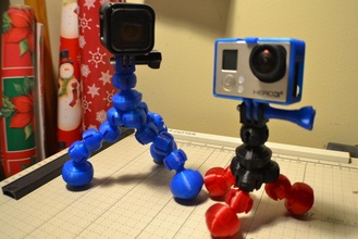 macchina fotografica azione flex bolla treppiede pinshape gopro disegno 3d 3d print model - Mito3D