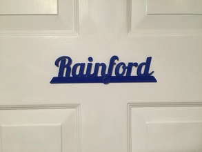 rainford retro sign pinshape 3d-design 3d print model - Mito3D