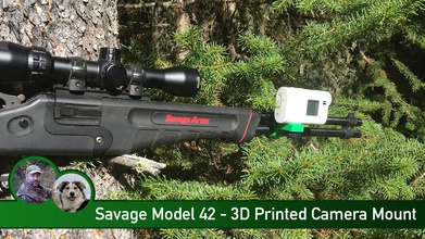 savage modello 42 montaggio videocamera pinshape fotocamera mount 3d print model - Mito3D
