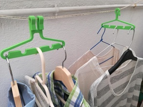 multi clothes hanger pinshape 3d print model - Mito3D