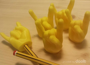 pencil sign horns pinshape 3d print model - Mito3D