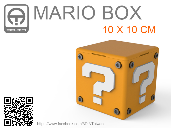 mario box pinshape Geschenk 3D print model - Mito3D