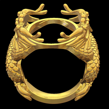 dragon ring pinshape surpreendente ouro dragão 3d print model - Mito3D