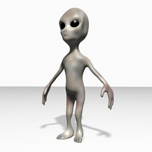 alien figura pinshape criatura ovni extranjero 3d print model - Mito3D
