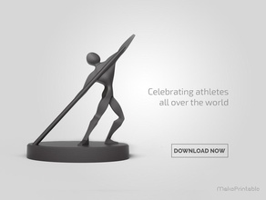 athletic statue pinshape 3d-design 3d print model - Mito3D