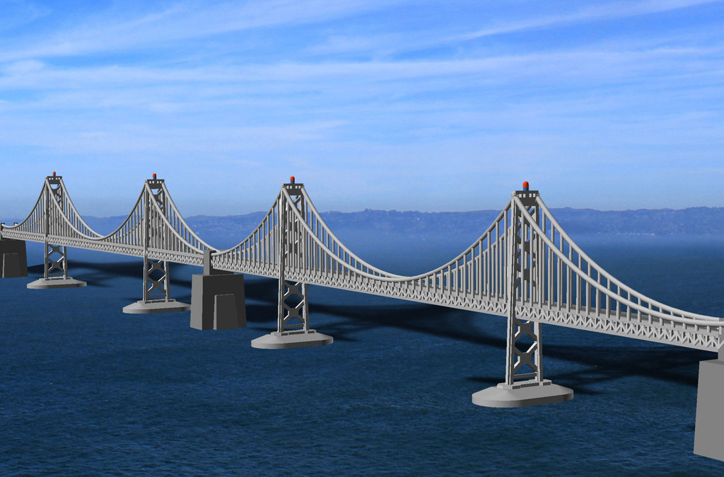 san francisco bay bridge - western span pinshape 3d-design 3D print model - Mito3D