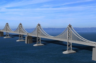san francisco bay bridge Batı span pinshape 3d tasarım 3d print model - Mito3D