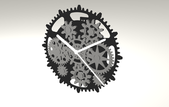 gear clock pinshape design-for-electronics-contest watch 3d print model - Mito3D